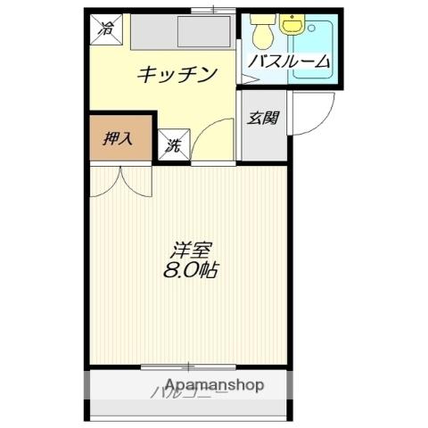 スカイコート十日町(1K/4階)の間取り写真