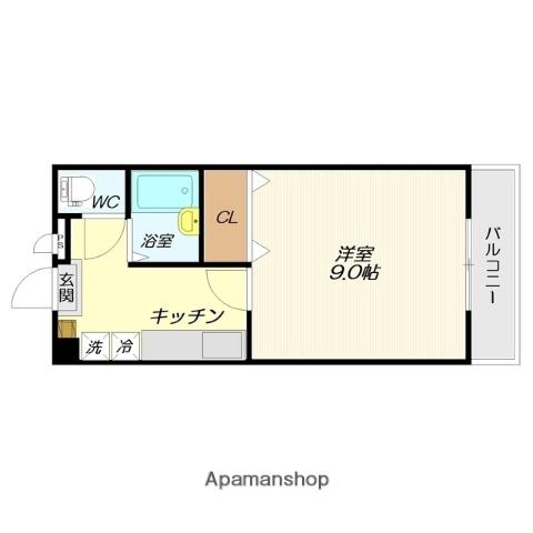 チェリーブラッサム(1K/3階)の間取り写真