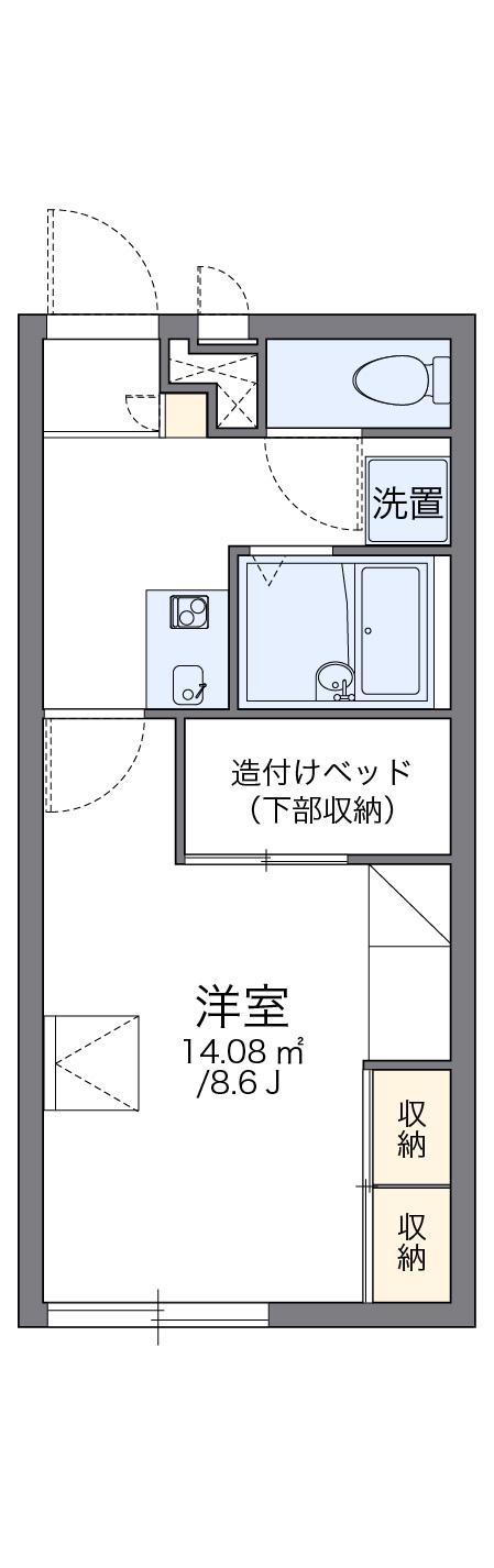 レオパレスさくらんぼ(1K/1階)の間取り写真