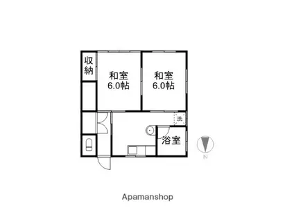兼子アパート(2K/2階)の間取り写真