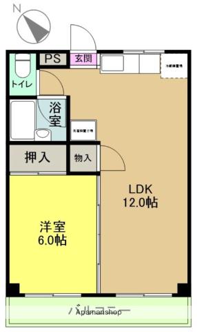遠藤マンション(1LDK/2階)の間取り写真