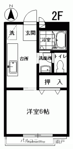 神田ハイツ(1K/2階)の間取り写真