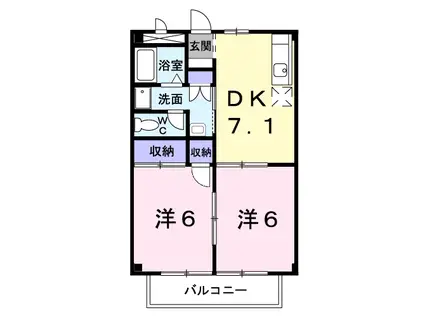 DAIMARU.Ⅰ(2DK/2階)の間取り写真