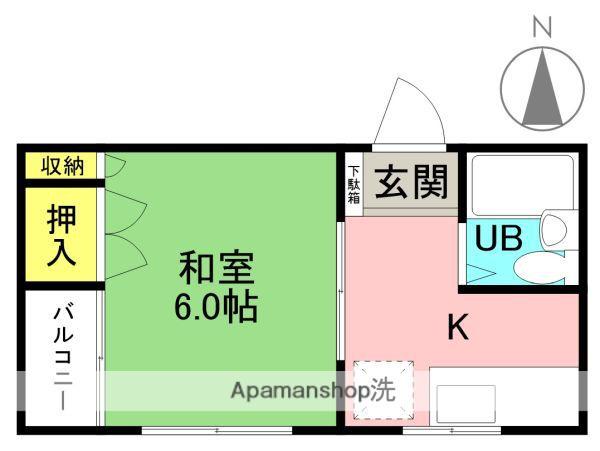 第1生田マンション(1K/3階)の間取り写真