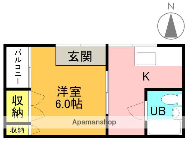 第1生田マンション(1K/4階)の間取り写真