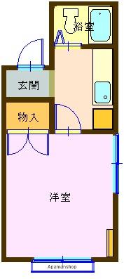 カーサミカワ(1K/1階)の間取り写真