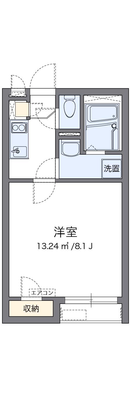 クレイノ柊(1K/1階)の間取り写真