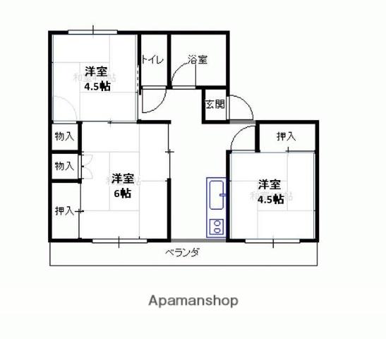 堀川マンションA棟(3K/5階)の間取り写真
