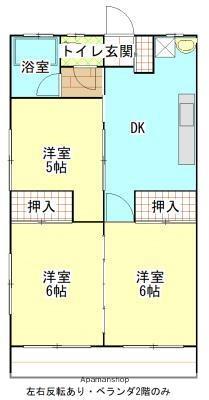 本田アパート(3DK/2階)の間取り写真