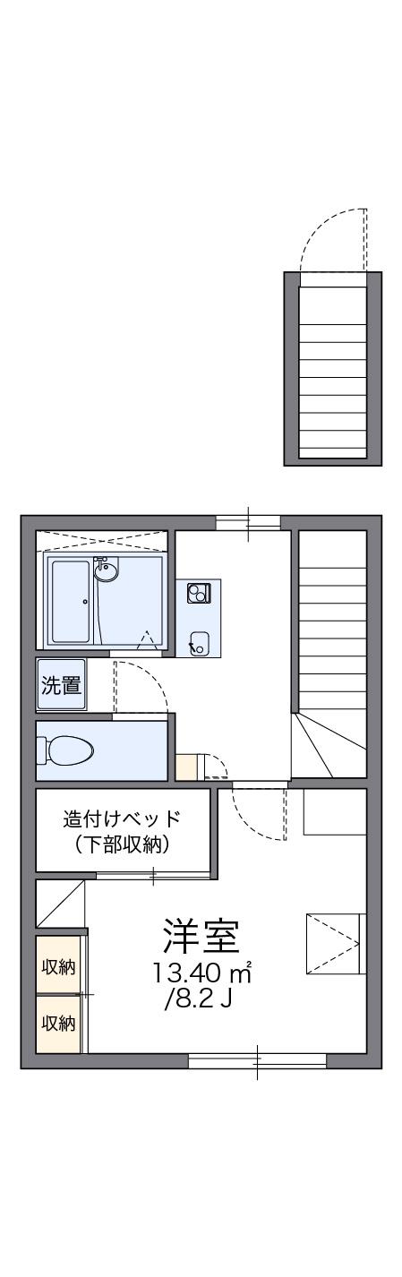 レオパレスアクティー二本松(1K/2階)の間取り写真