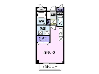 エイトワンA(ワンルーム/1階)の間取り写真