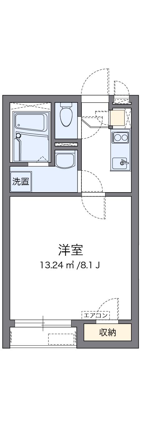 クレイノ柊(1K/1階)の間取り写真