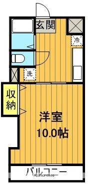 丸武マンション(1K/3階)の間取り写真