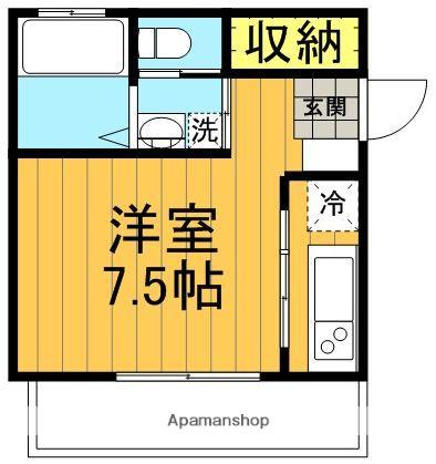 M.TAKANOHA(ワンルーム/1階)の間取り写真