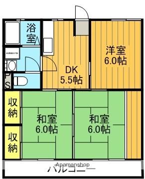大成ハイツ(3DK/1階)の間取り写真