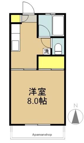 中野ハイツ(1K/2階)の間取り写真