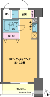 ホワイトプラザ会津(ワンルーム/3階)の間取り写真