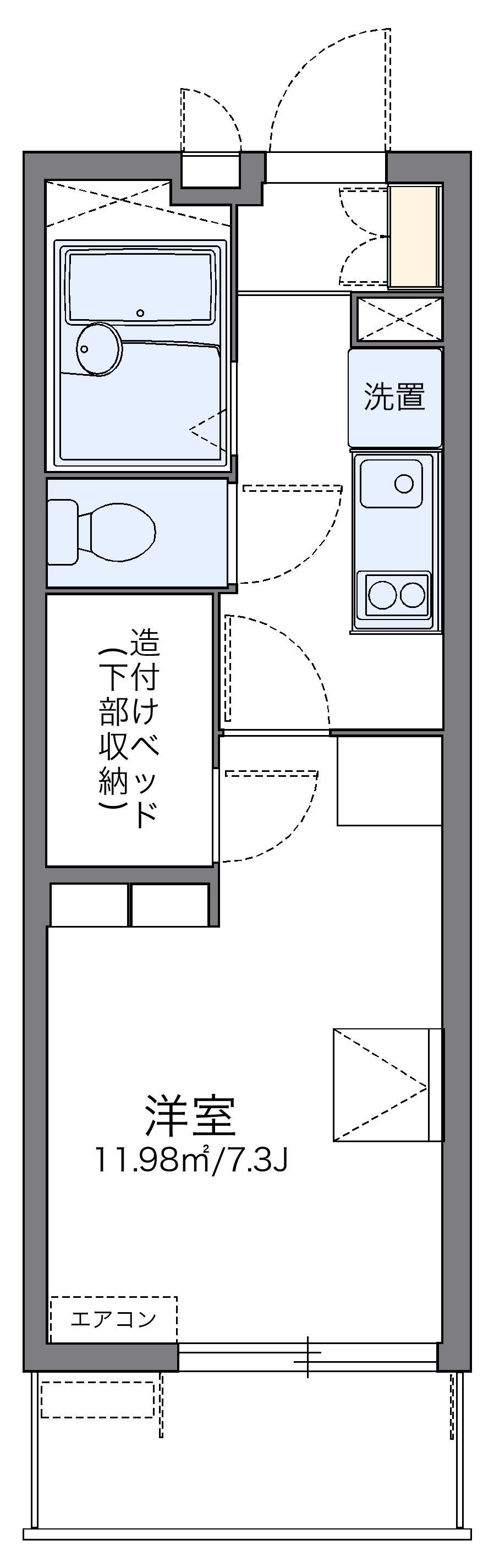 レオパレスヌーヴォグラン富久山(1K/3階)の間取り写真