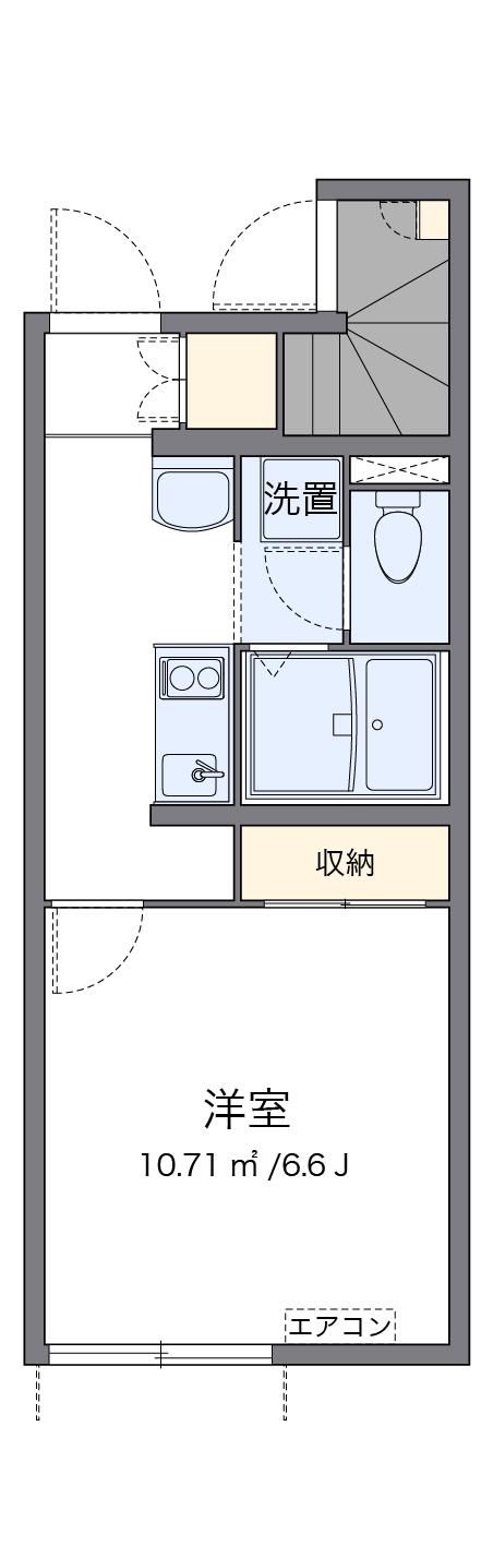 レオパレスシャルマン久保田(1K/1階)の間取り写真