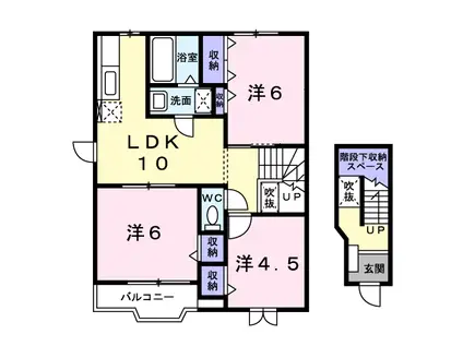 サン・ティエラ(3LDK/2階)の間取り写真