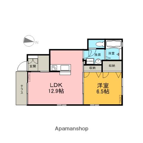 シャルマンⅠ・Ⅱ(1LDK/1階)の間取り写真