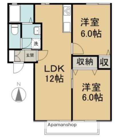 エミネンス(2LDK/2階)の間取り写真