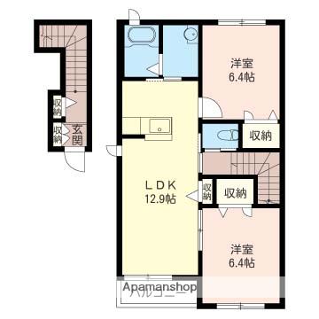 フォーシーズンⅣ(2LDK/2階)の間取り写真