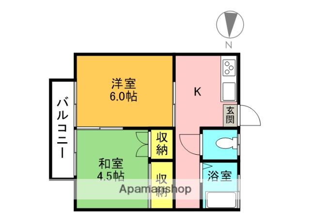 静和ハイツ(2K/1階)の間取り写真