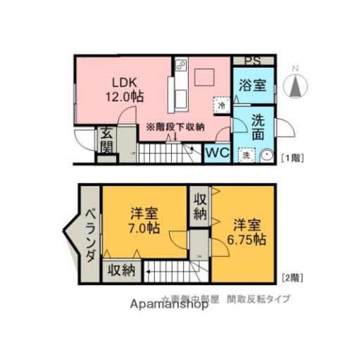 メゾン・ソレイユ(2LDK/2階)の間取り写真