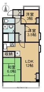 キャッスル古河(3LDK/2階)の間取り写真