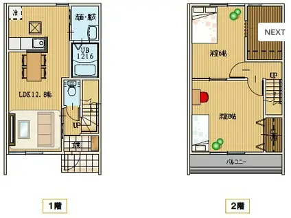 エマ　ベリー(2LDK)の間取り写真