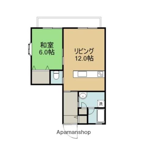 グランディマンション(1LDK/1階)の間取り写真