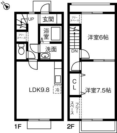 ＡＶＥＸ　２５(2LDK)の間取り写真