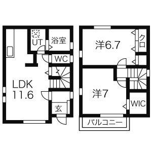 東北本線 間々田駅 徒歩4分 2階建 築13年(2LDK)の間取り写真