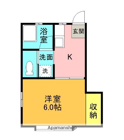 メゾン常盤(1K/2階)の間取り写真