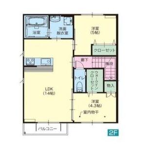 サンパティーク(2LDK/2階)の間取り写真