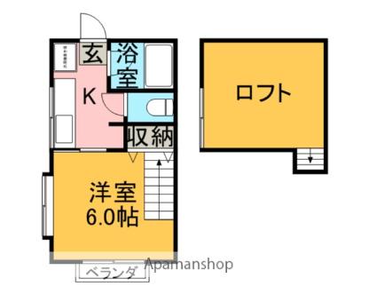 クラシカル赤塚(1K/1階)の間取り写真