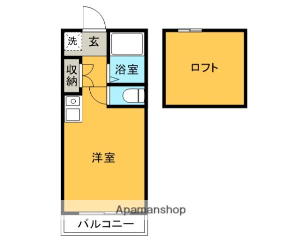 河和田ホームズ(1K/2階)の間取り写真