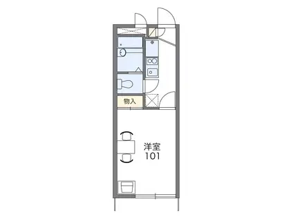 レオパレスMISHIMA(1K/1階)の間取り写真