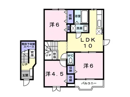 プリムヴェールⅡ(3LDK/2階)の間取り写真