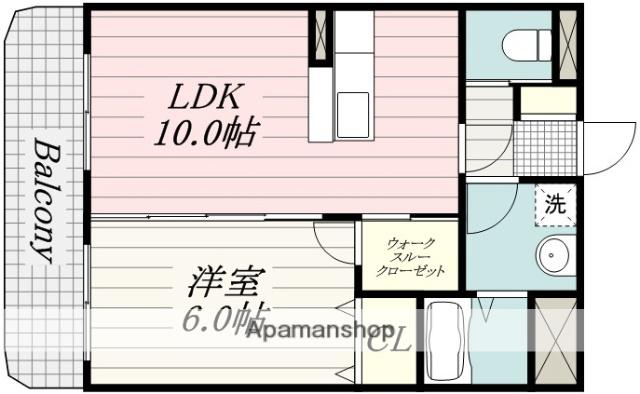 ラフェリアーナ・KISAKI Ⅰ/Ⅱ(1LDK/1階)の間取り写真