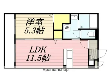 アウル横瀬Ⅱ(1LDK/2階)の間取り写真