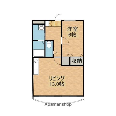 カシマハイアットⅠ(1LDK/2階)の間取り写真
