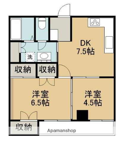 アーバニティハイツ(2DK/2階)の間取り写真