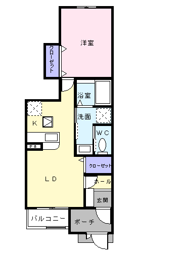 ベル・メゾン(1LDK/1階)の間取り写真