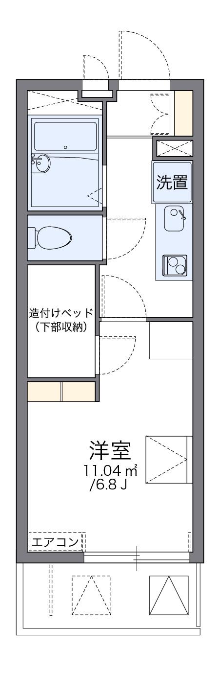 レオパレスソレーユ花園(1K/2階)の間取り写真