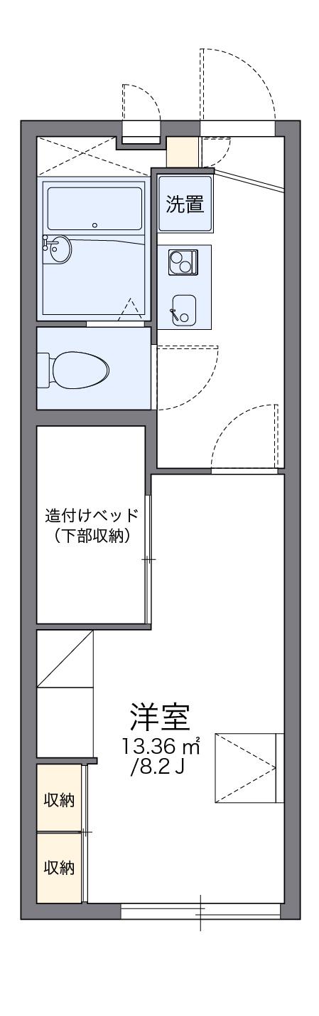 レオパレスマニエ(1K/1階)の間取り写真