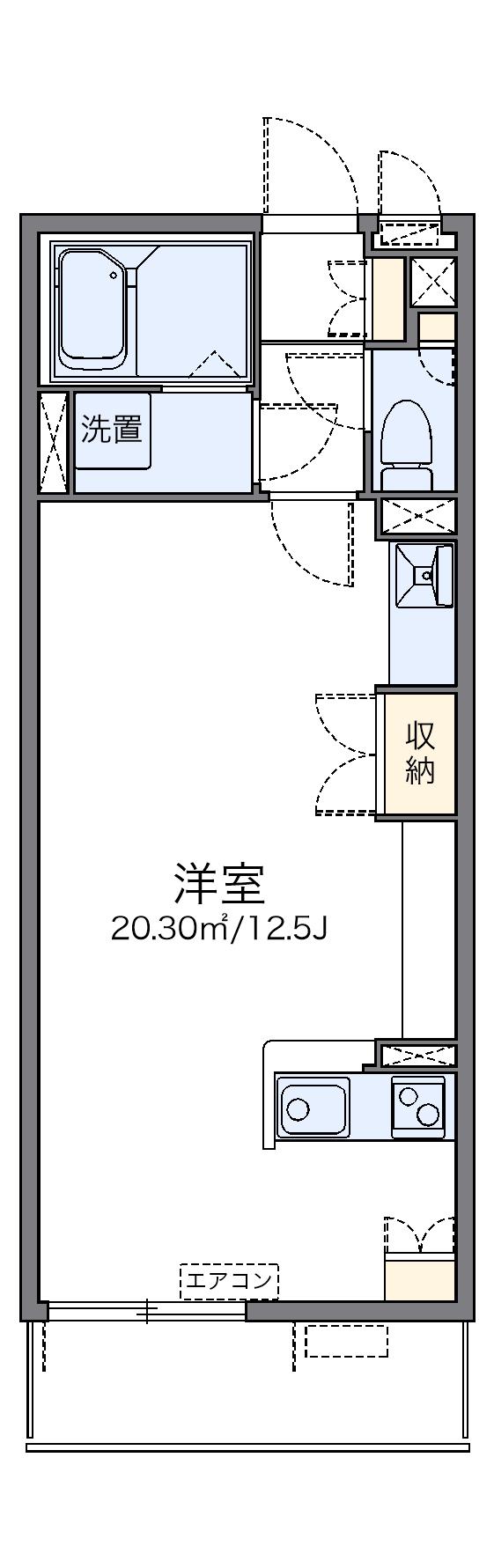 レオネクストうめの木(ワンルーム/2階)の間取り写真