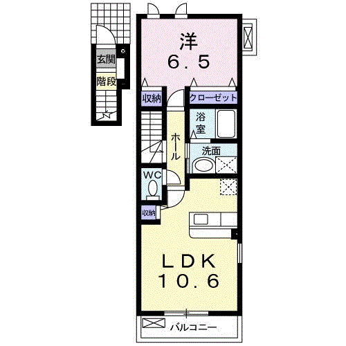 グレイス・レジデンスⅠ(1LDK/2階)の間取り写真