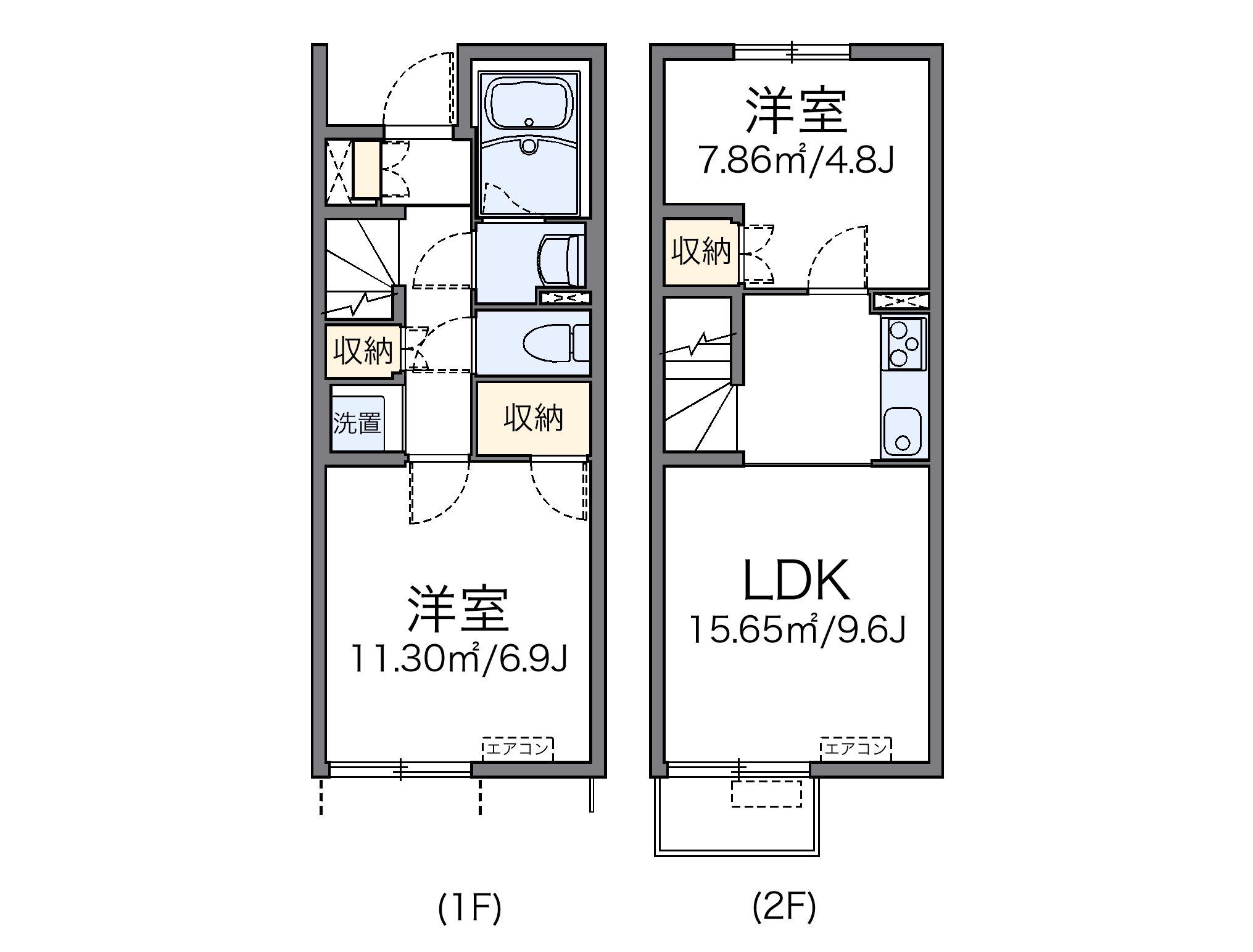 レオネクストHYT Ⅶ(1LDK/1階)の間取り写真